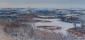 Catherine Perehudoff Fowler, Frosted Landscape (2019), acrilico su tela, cm 91,5x43,5