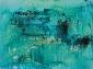 Christina Mitterhuber, Aqua Touch VII (2020), tecnica mista su tela, cm 40x30