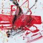 Christina Mitterhuber, We in Red LXXXVII (2021), tecnica mista su tela, cm 30x30
