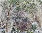 Catherine Perehudoff Fowler, The Edge of the Winter Forest (2022), acquerello su carta, cm 36x28