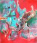 Paola Mascherin, The Knight (Il Cavaliere) (2022), tecnica mista su tela, cm 100x120