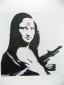 Banksy, Mona Lisa with AK47 (2000), litografia after a colori, tiratura limitata (ed. 150 es.), numerata a matita, timbro a secco dell'editore, cm 50x70