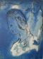 Marc Chagall, Abraham et Sarah (1956), litografia d'aprs a colori, tiratura limitata (ed. 3000 es.), edita da S.P.A.D.E.M., Parigi 1985