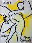 Marc Chagall, Ange (1956), litografia originale a colori per Verve, cm 26,3x36,2