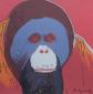Andy Warhol, Orangutan (1983), litografia after a colori, tiratura limitata (ed. 500 es.), numerata a matita, firmata in lastra, timbro a secco CMOA, cm 50x50