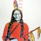 Andy Warhol, Sitting Bull (1986), litografia after a colori, tiratura limitata (ed. 500 es.), numerata a matita, firmata in lastra, timbro a secco CMOA, cm 50x50 b VENDUTO