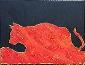Silvia Pisani, The Red Cat (2017), acrilico su tela, cm 24x18