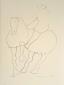 Marino Marini, Disegno di un cavaliere (1945), litografia d'aprs, tiratura limitata (ed. 800 es.), numerata a matita, firmata in lastra, edita da S.P.A.D.E.M., 1971, cm 30x40