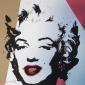 Andy Warhol, Golden Marilyn, litografia after a colori, tiratura limitata (ed. 500 es.), numerata a matita, firmata in lastra, timbro a secco CMOA, cm 50x50