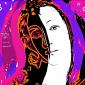 Stefan Luz, Be My Venus (2025), tecnica mista su tex banner, cm 50x50