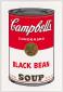 Andy Warhol, Soup. Black Bean, serigrafia after a colori edita da Sunday B. Morning, cm 58,42x88,9