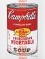 Andy Warhol, Soup II. Vegetarian Vegetable (The Alphabet Soup), litografia after a colori, numerata a matita (ed. 3000 es.), firmata in lastra, cm 40x50